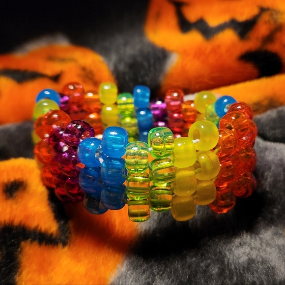 Rainbow kandi cuff🌈✨️ - Picture 3 of 3